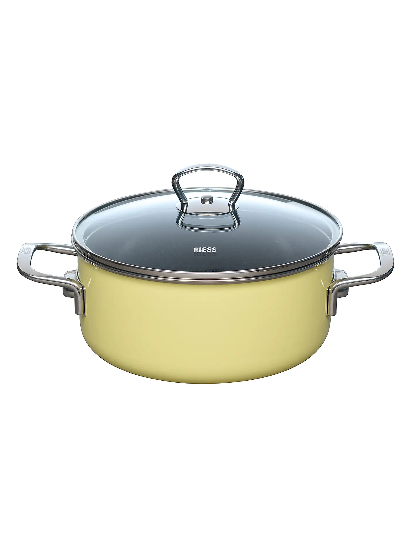 RIESS | Kochtopf 20cm /2l NOUVELLE PUR Dark Grey | gelb